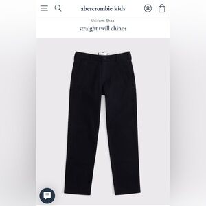 Abercrombie and fitch size 13/14 long Chino pants black